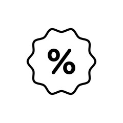 Discount icon Thin line art isolated