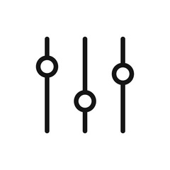 Equalizer icon Thin line art isolated