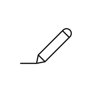 Edit button icon Thin line art isolated