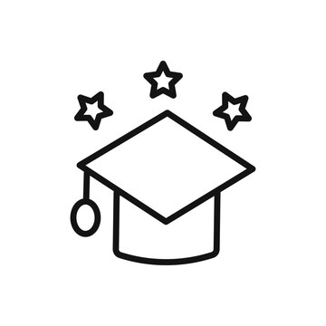 recommend clip art: Education icon Thin line art isolated