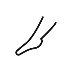 Foot icon Thin line art isolated