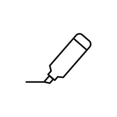 Highlighter icon Thin line art isolated
