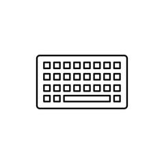 Keyboard icon Thin line art isolated