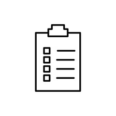 List icon Thin line art isolated