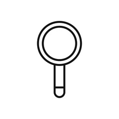 Loupe icon Thin line art isolated