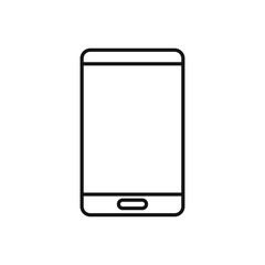Mobile icon Thin line art isolated