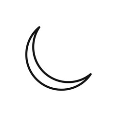 Moon icon Thin line art isolated