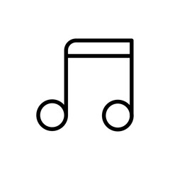 Music icon Thin line art isolated