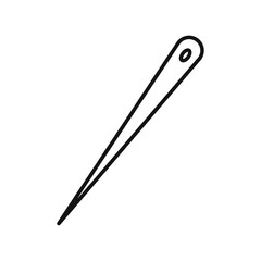 Needle icon Thin line art isolated