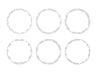 Abstract circle frame template shape vector illustration.