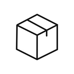Package icon Thin line art isolated