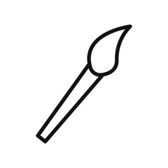 Paint brush icon Thin line art isolated