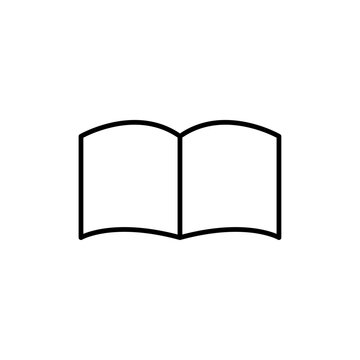recommend clip art: Open Book icon Thin line art isolated
