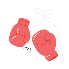 Trendy style boxing gloves vector in modern style