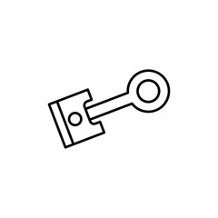 Piston icon Thin line art isolated