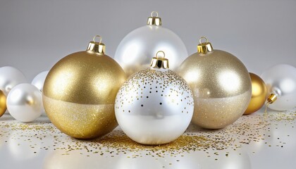 Christmas Season Banner With Christmas Balls