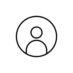Profile icon Thin line art isolated