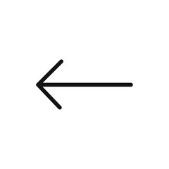 Previous arrow icon Thin line art isolated