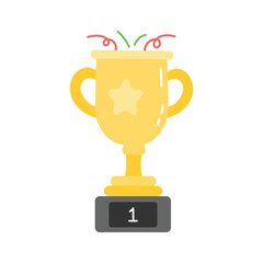 Take a look at this creative icon of sports trophy, easy to use vector