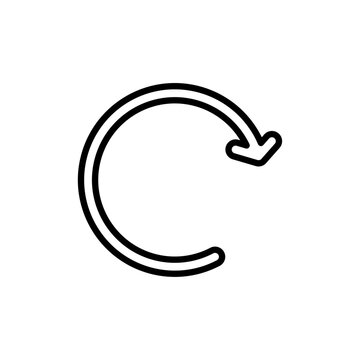 recommend clip art: Reset icon Thin line art isolated