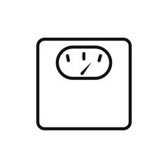 Scale icon Thin line art isolated