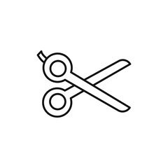 Scissor icon Thin line art isolated