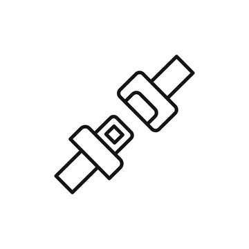 recommend clip art: Seat Belt icon Thin line art isolated