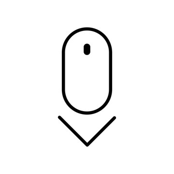recommend clip art: Scroll icon Thin line art isolated