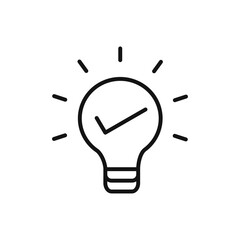 Solution icon Thin line art isolated