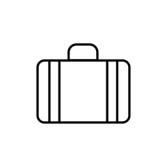 Suitcase icon Thin line art isolated