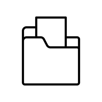 recommend clip art: Store files icon Thin line art isolated