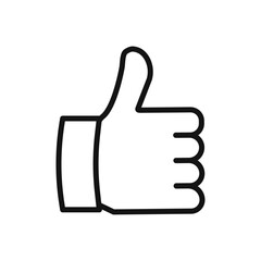 Thumb icon Thin line art isolated