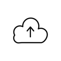 Upload to Cloud icon Thin line art isolated