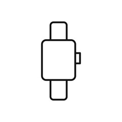 Watch icon Thin line art isolated