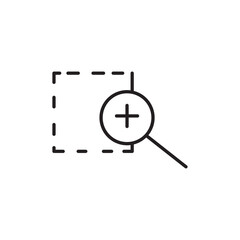 Zoom in icon Thin line art isolated