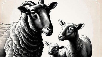 black and white sheep