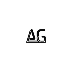 AG monogram logo design letter text name symbol monochrome logotype alphabet character simple logo