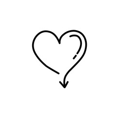 Valentine heart arrow