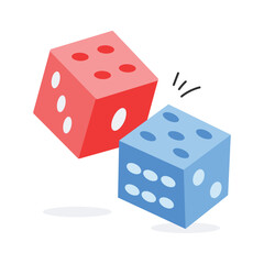 Rolling dice game icon, perfect for gaming