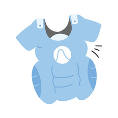 Check out this premium icon of a hockey player chest guard jacket