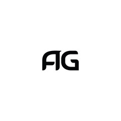 AG monogram logo design letter text name symbol monochrome logotype alphabet character simple logo