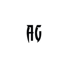 AG monogram logo design letter text name symbol monochrome logotype alphabet character simple logo