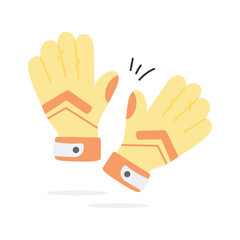 Protective goalkeeper gloves icon designed for grip and hand safety during game