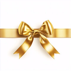 Naklejka premium gold ribbon bow