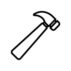 hammer icon line vector design in trendy style