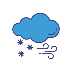 Blizzard vector icon stock illustration