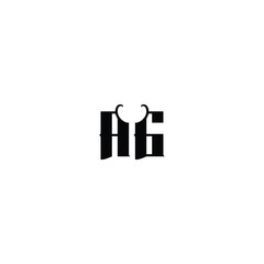 AG monogram logo design letter text name symbol monochrome logotype alphabet character simple logo
