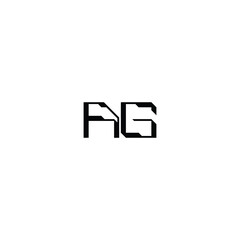 Fototapeta premium AG monogram logo design letter text name symbol monochrome logotype alphabet character simple logo