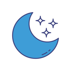 Moon vector icon stock illustration