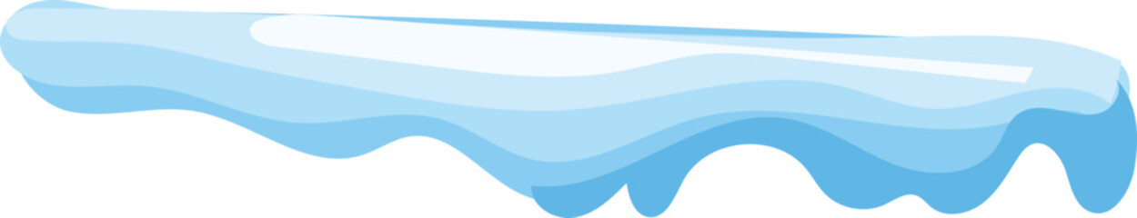 Ice elements on winter. Vector illustration.